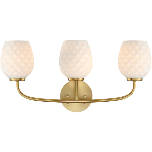 Dita 3 Light 23 inch Brushed Gold Vanity Light Wall Light