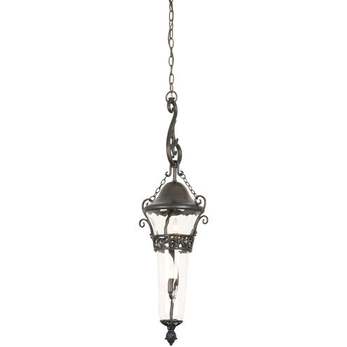 Anastasia Outdoor 2 Light 12 inch Burnished Bronze Hanging Lantern Ceiling Light