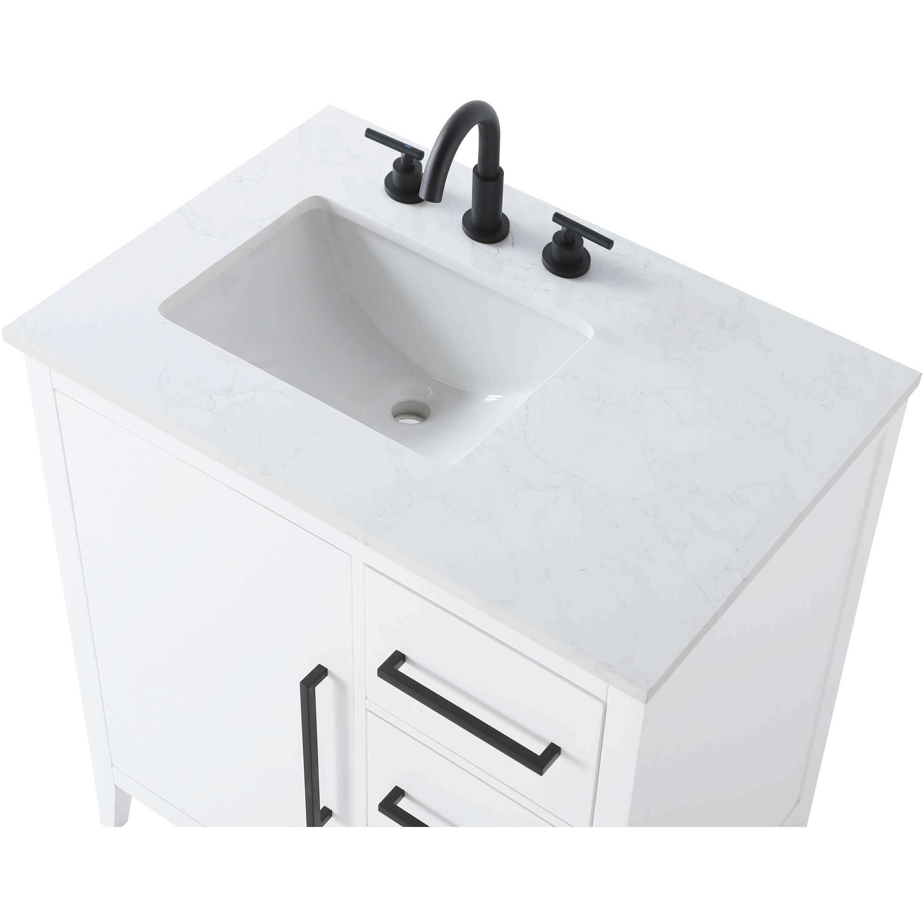 Millie 32 X 35 inch White Bathroom Vanity Cabinet