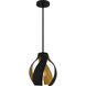 Kiko 1 Light 11 inch Matte Black Pendant Ceiling Light