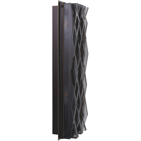 Nuvola Wall Lamp Wall Light in Bronze Highlight, Smoke Glass, Large