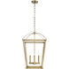 Manor 4 Light 16.5 inch Vintage Brass Pendant Ceiling Light