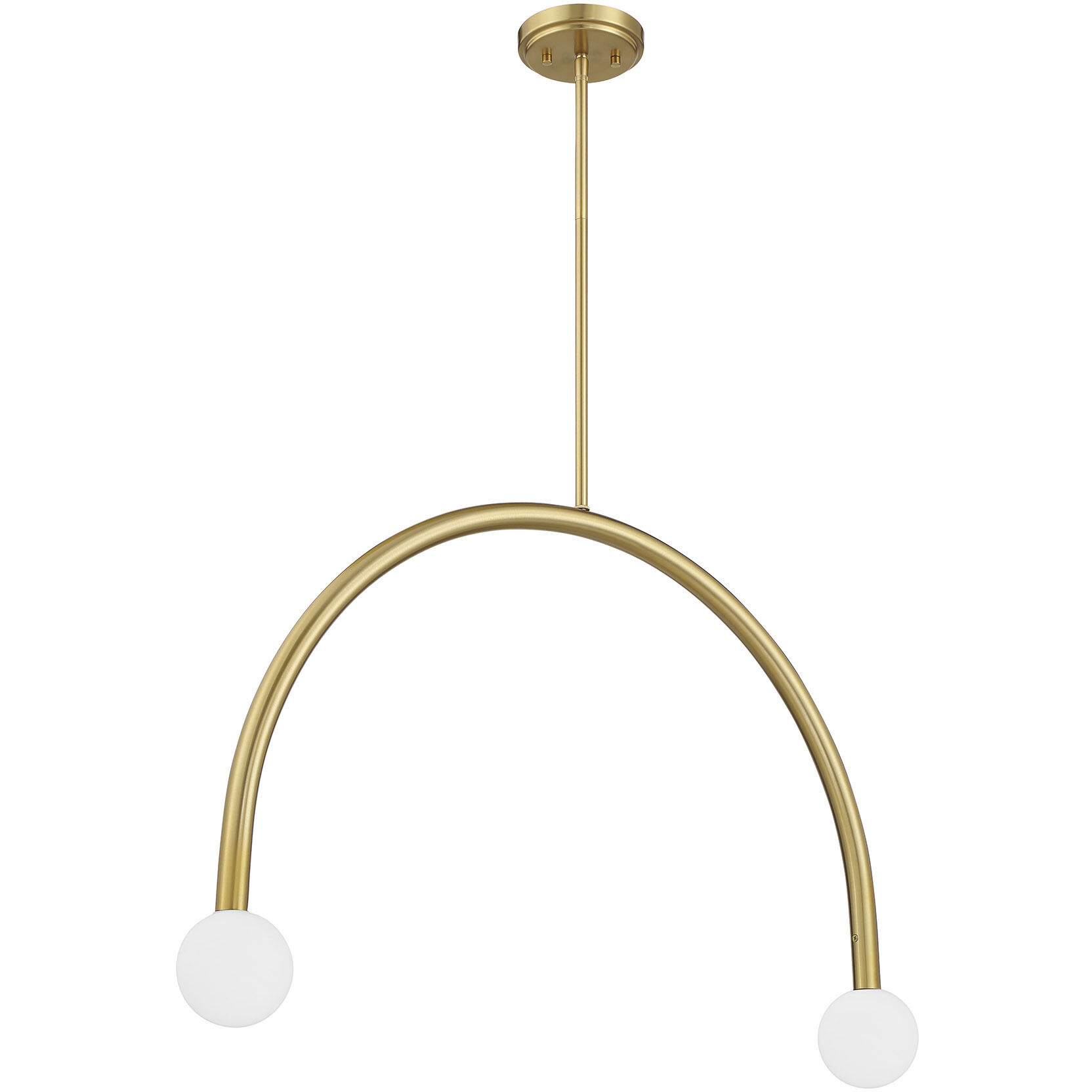 Contemporary LED 4 inch Natural Brass Chandelier Ceiling Light