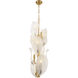 Orchid 10 Light 13 inch Legacy Brass Pendant Ceiling Light in White Handmade Glass