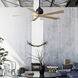 Atlas Irene-5 60 inch Matte Black with Light Maple Blades Indoor/Outdoor Ceiling Fan