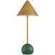 Journey 21 inch 2 watt Antique Brass and Green Cordless Table Lamp Portable Light