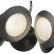 Cleo LED 16 inch Black/Opal Glass Chandelier Ceiling Light