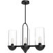 Alora Mood Cyrus 3 Light 23.5 inch Clear Glass/Matte Black Linear Pendant Ceiling Light