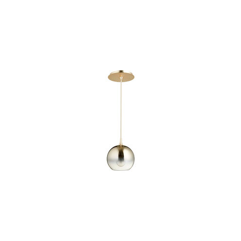 Fort Worth 1 Light 6 inch Satin Gold Mini Pendant Ceiling Light, Light Gold Ombre