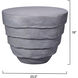 Concentric 19 X 15.25 inch Steel Grey Side Table