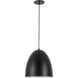 Ofelia 1 Light 11.75 inch Matte Black Pendant Ceiling Light