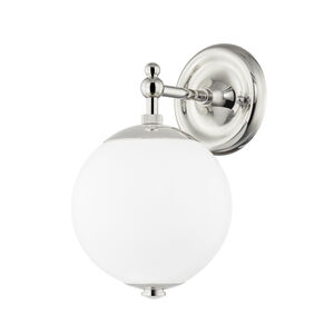 Sphere No.1 1 Light 13 inch Polished Nickel Wall Sconce Wall Light