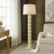 Abbott 61.75 inch 100 watt Pettye Ivory and White Floor Lamp Portable Light