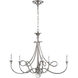 Eric Cohler Double Twist 5 Light 36 inch Polished Nickel Chandelier Ceiling Light, Large
