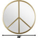 Paz 30 X 30 inch Gold Accent Mirror