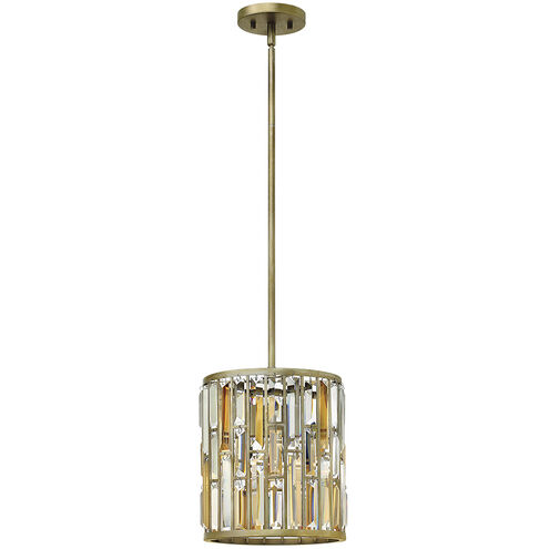 Gemma LED 10.25 inch Silver Leaf Mini-Pendant Ceiling Light, Semi-Flush Mount