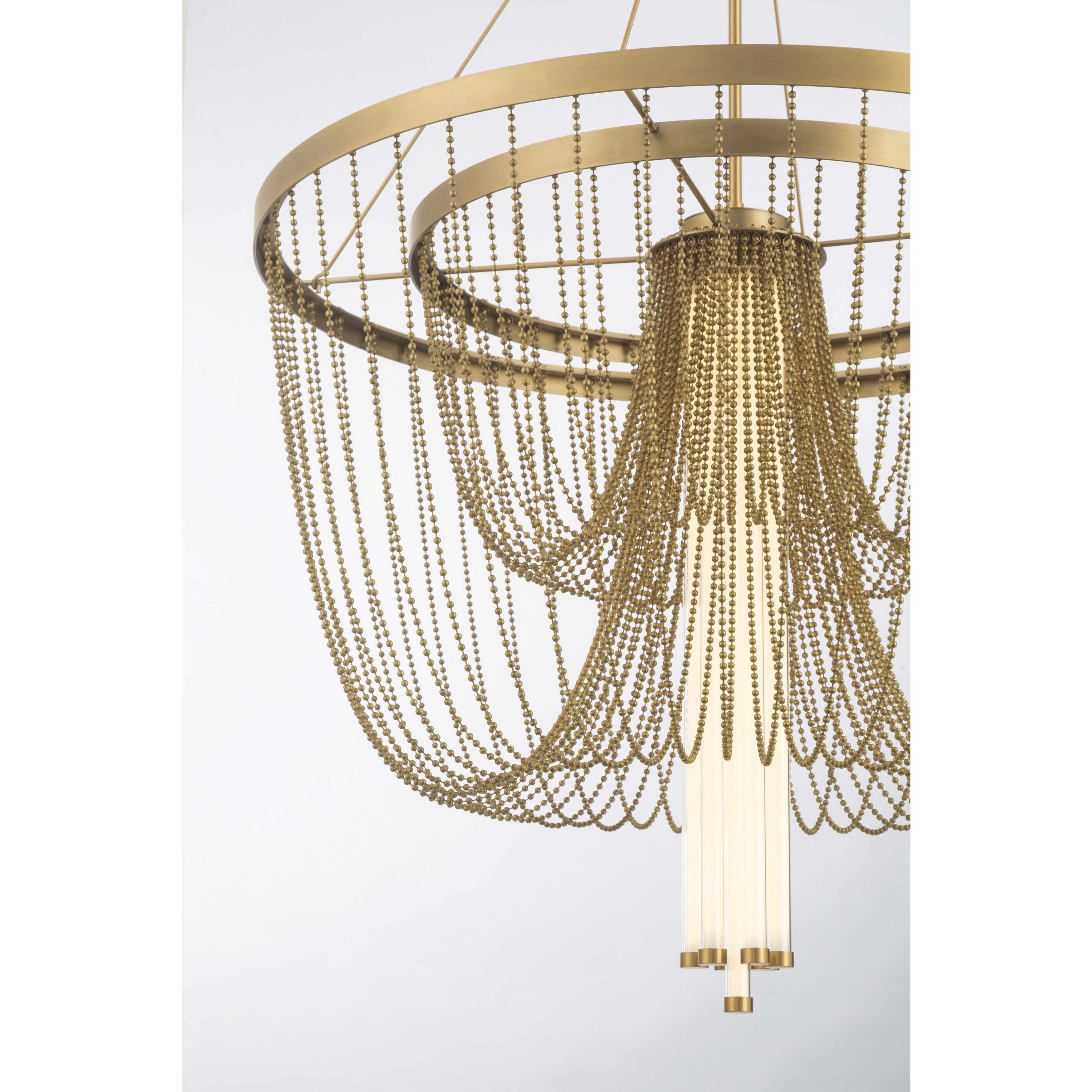Jezelle LED 34.25 inch Legacy Brass Pendant Ceiling Light