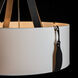 Saratoga 4 Light 31.9 inch Polished Nickel Pendant Ceiling Light in Leather Black, Natural Anna, Large