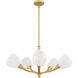 Adelyn 5 Light 30 inch Gold Leaf Chandelier Ceiling Light