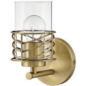 Della LED 7 inch Lacquered Brass Vanity Light Wall Light