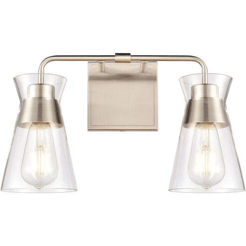 Brookville 2 Light 15 inch Satin Nickel Vanity Light Wall Light
