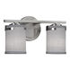 Textile 13.75 inch Brushed Nickel Bath Bar Wall Light