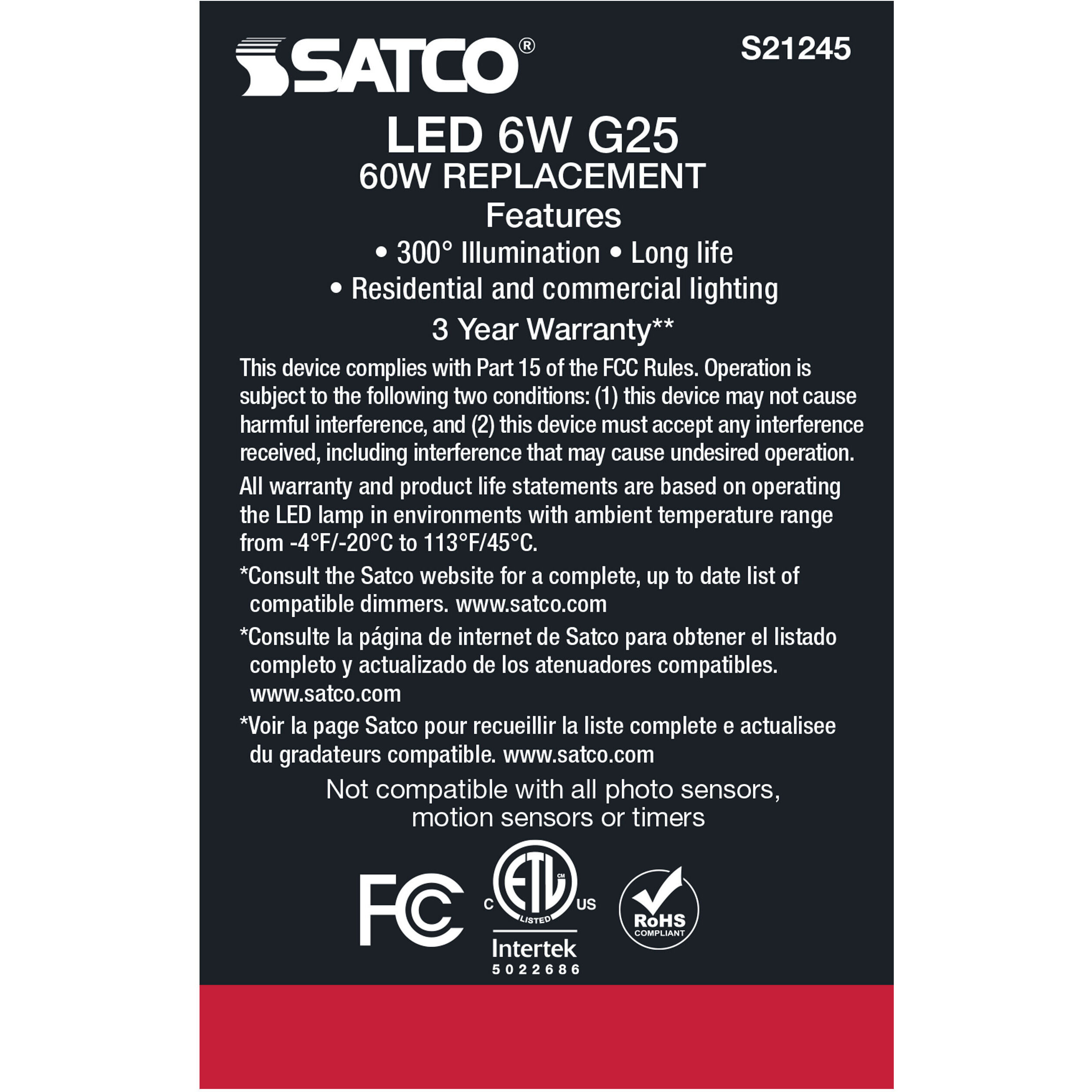 Lumos LED Medium Medium 6.00 watt 2700K LED Filament