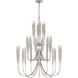 Julie Neill Acadia 30 Light 33 inch Burnished Silver Leaf Chandelier Ceiling Light, Large