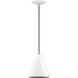 Geneva 1 Light 7 inch White with Brushed Nickel Accents Mini Pendant Ceiling Light