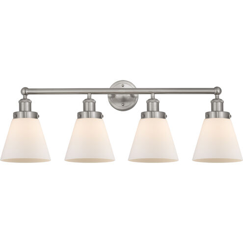 Cone 4 Light 33.5 inch Brushed Satin Nickel Bath Vanity Light Wall Light
