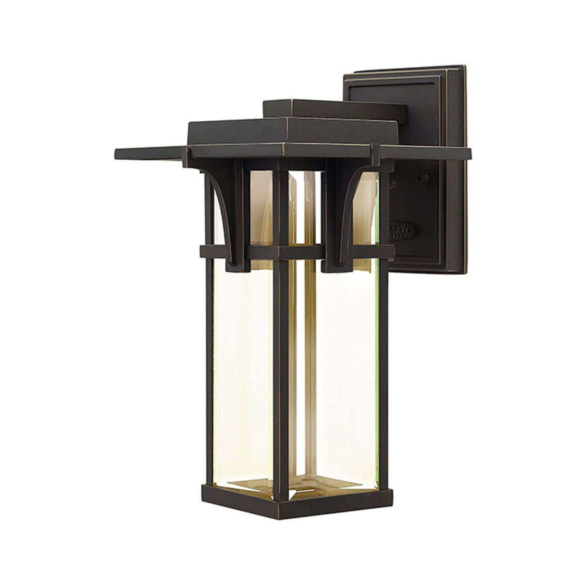Manhattan LED 12 inch Oil Rubbed Bronze Outdoor Wall Lantern, Small