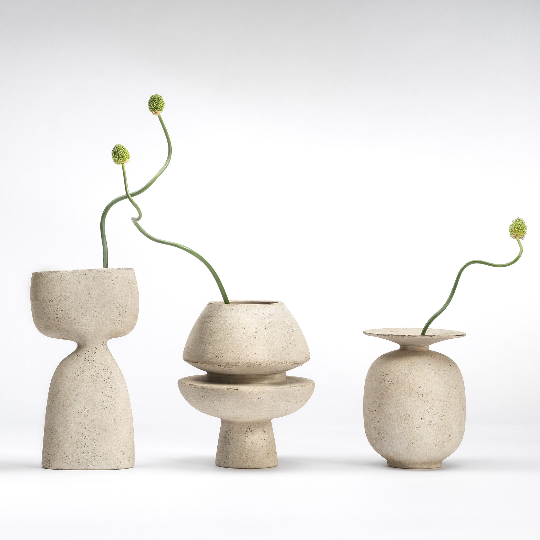 Highland 7.75 X 5.75 inch Decorative Vase in Off White Ceramic