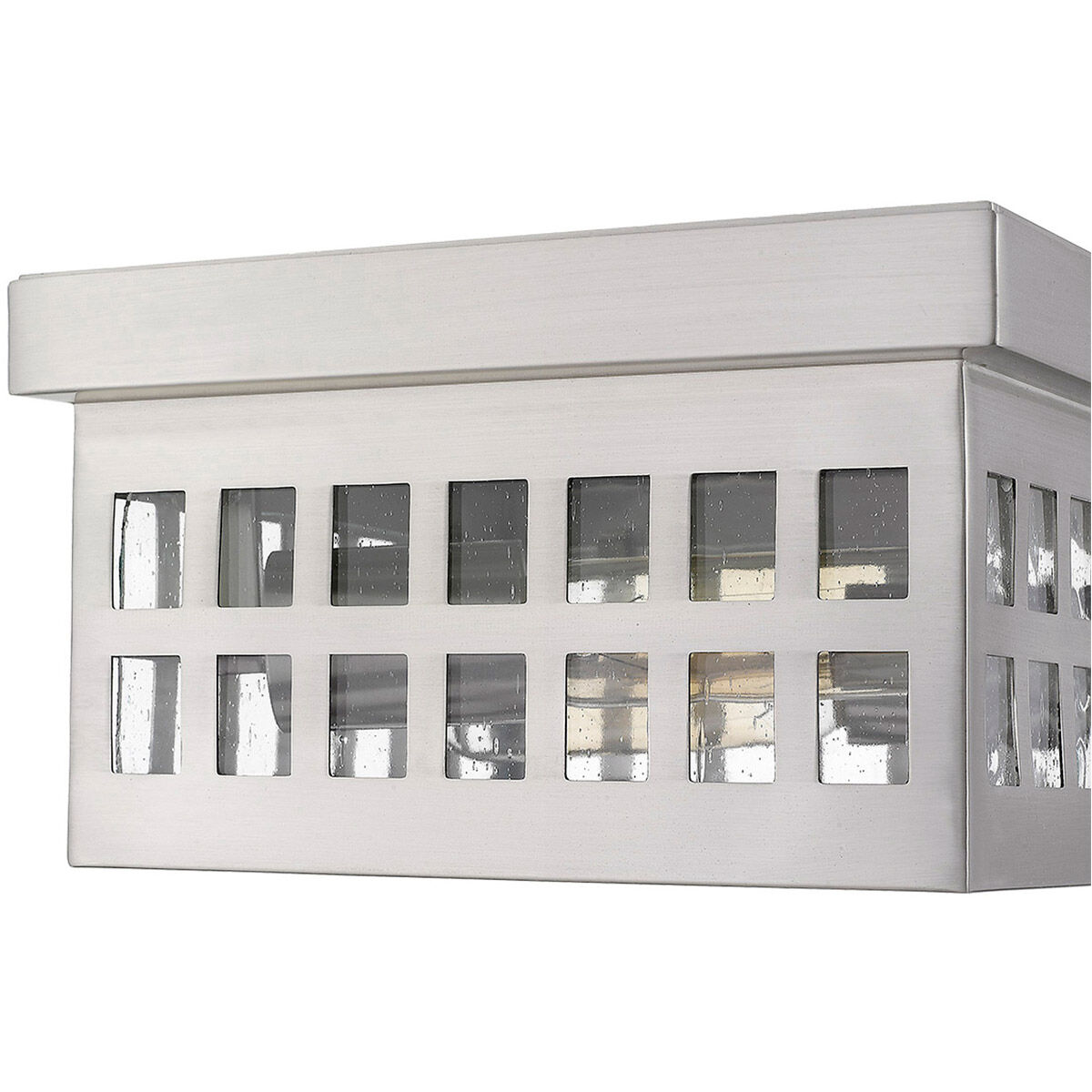 Letzel 2 Light 9 inch Satin Nickel Exterior Flushmount