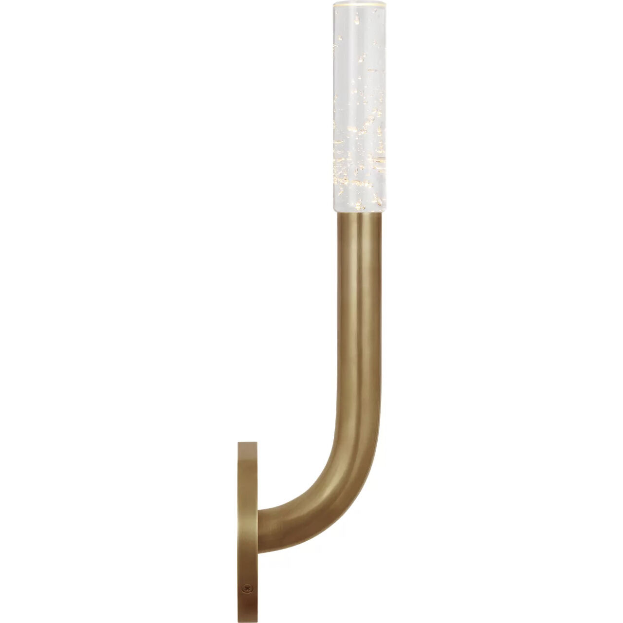 Kelly Wearstler Rousseau LED 4.5 inch Antique-Burnished Brass ADA Single Sconce Wall Light in Seeded Glass