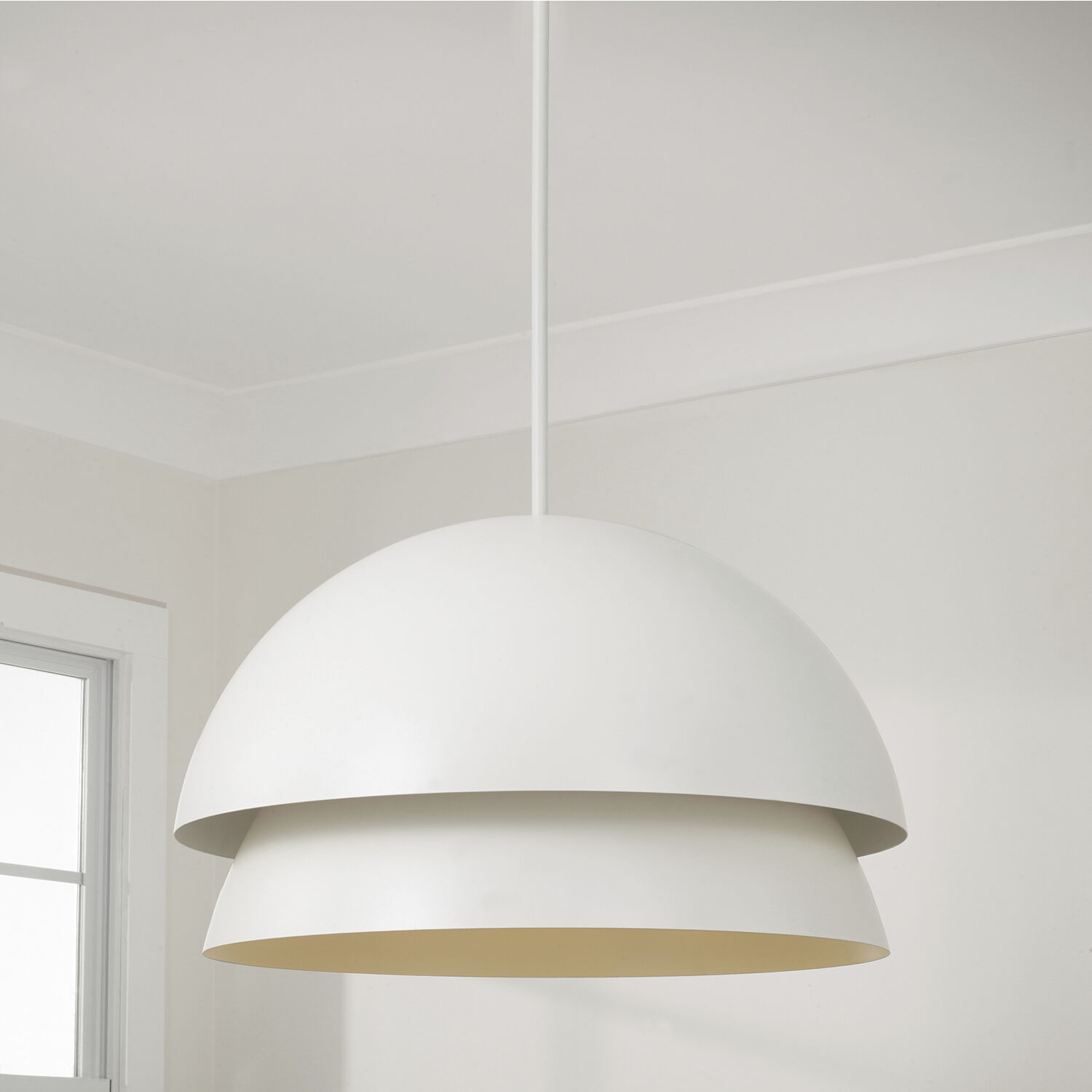 Jensen 1 Light 25.25 inch Matte White Pendant Ceiling Light