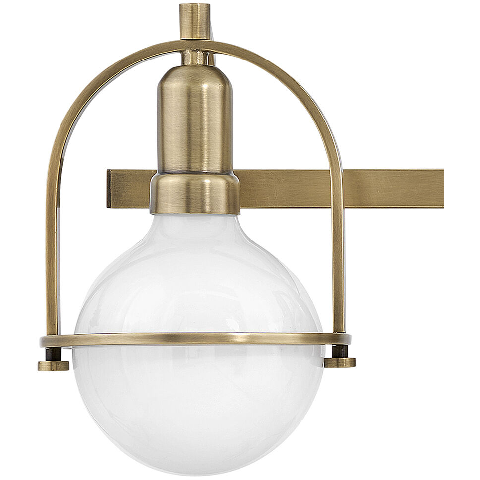 Somerset 3 Light 25 inch Heritage Brass Vanity Light Wall Light