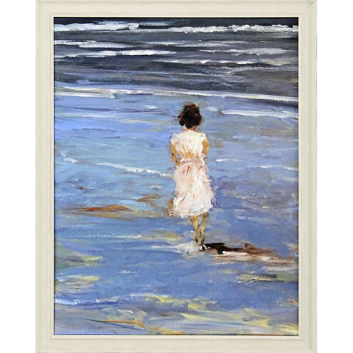 Warm Shallows Blue and Pink and Yellow Framed Art