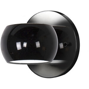 Flux LED 4.75 inch Gloss Black Wall Sconce Wall Light