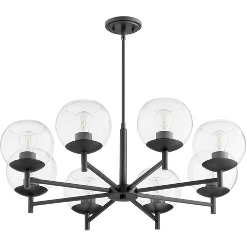 Lyon 8 Light 34 inch Matte Black Chandelier Ceiling Light