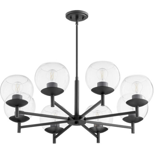 Lyon 8 Light 34 inch Matte Black Chandelier Ceiling Light