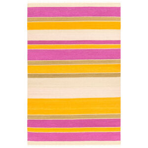 Miguel 90 X 60 inch Orange and Purple Area Rug, Wool and Cotton
