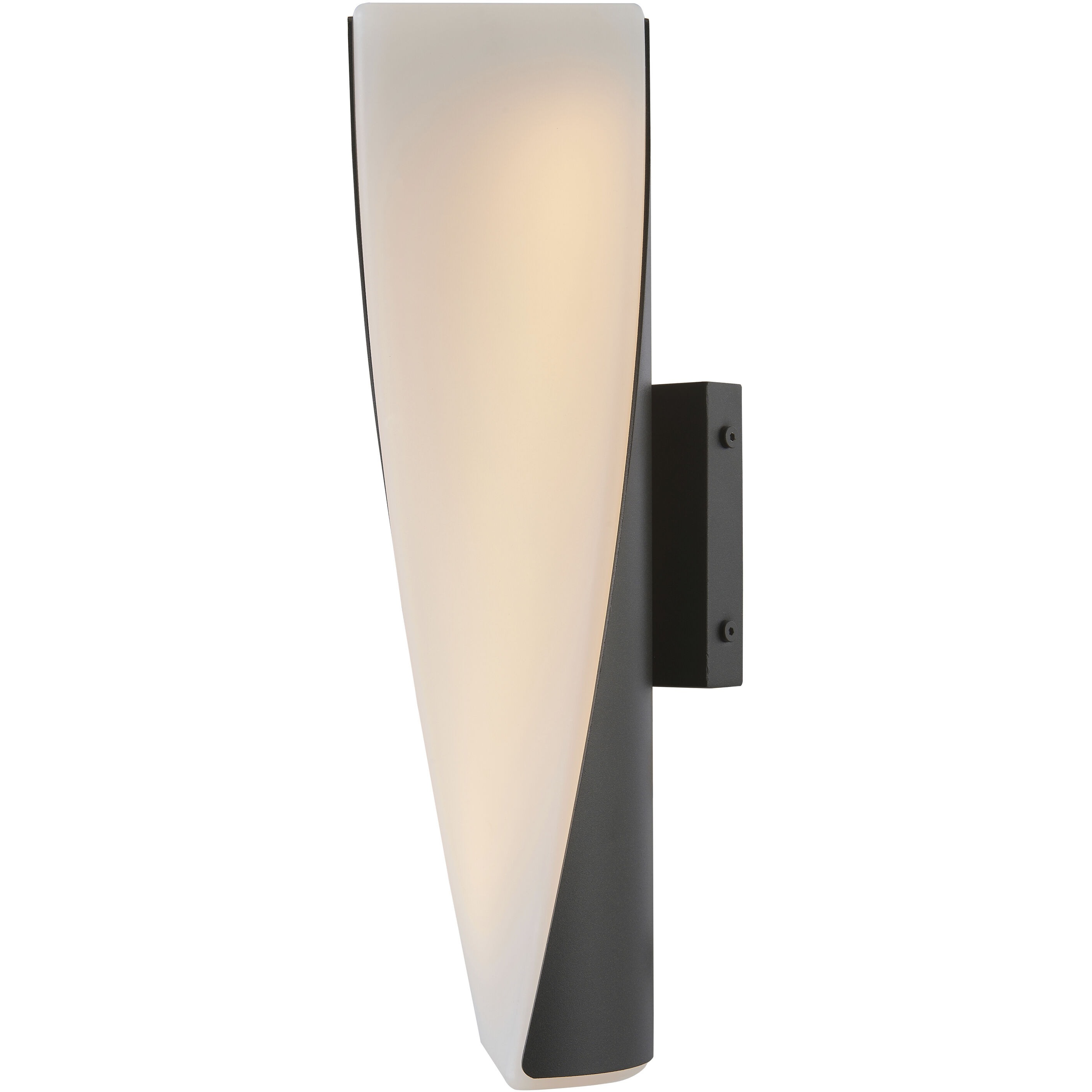 Vortex LED 15 inch Matte Black Outdoor Wall Light