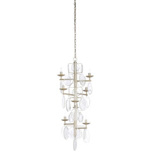 Wildwood 8 Light 28 inch Clear/Silver Leaf Chandelier Ceiling Light