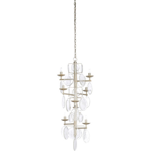 Wildwood 8 Light 28 inch Clear/Silver Leaf Chandelier Ceiling Light
