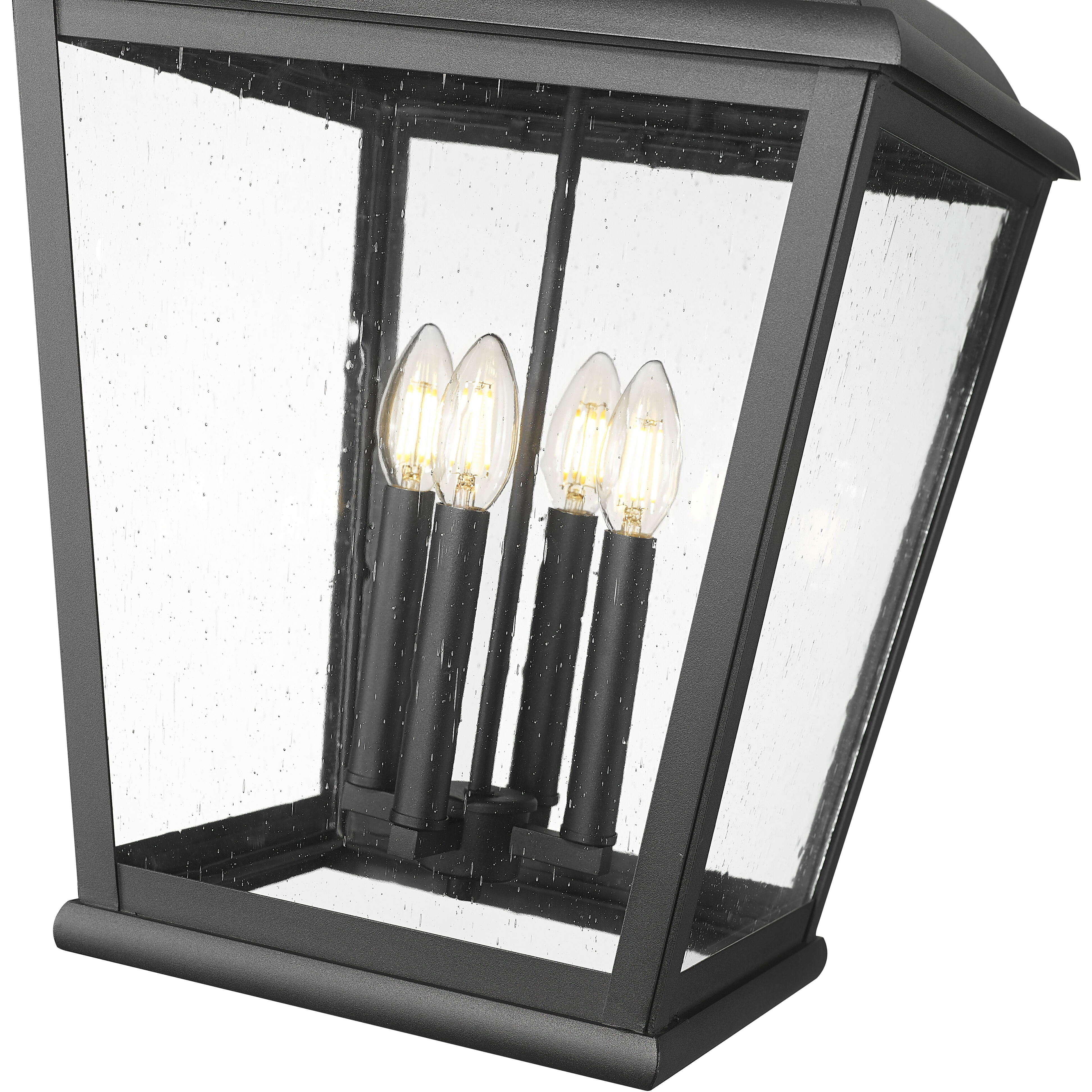 Raphael 4 Light 14 inch Sand Black Outdoor Chain Mount Ceiling Fixture in Soft Sand Black