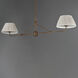Dunbridge 2 Light 62 inch Weathered Brass Linear Pendant Ceiling Light