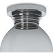 Pantry 1 Light 9 inch Polished Nickel Flush Mount Ceiling Light