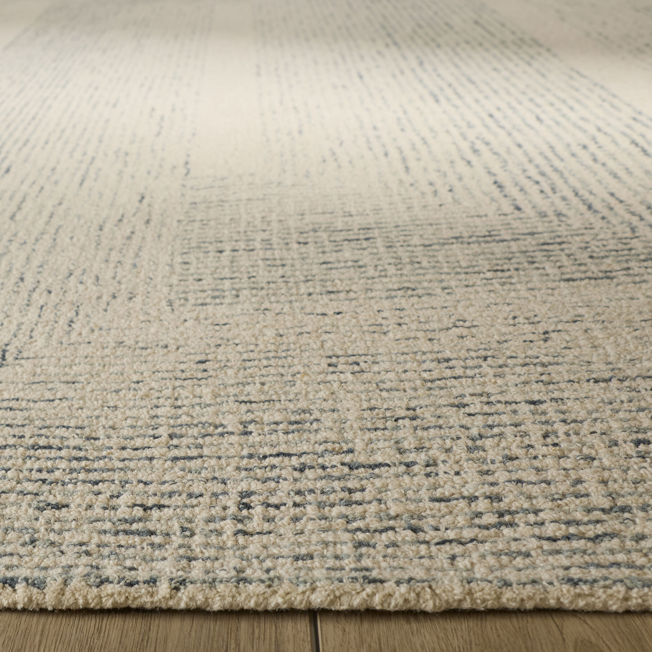 Laid Back Luxe Ivory and Blue Indoor Rug