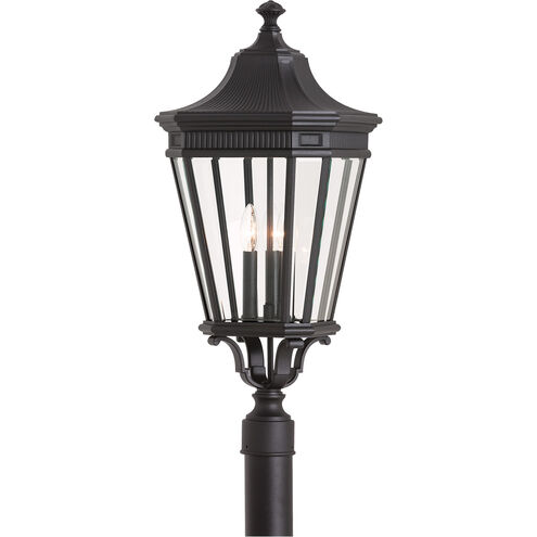 Cotswold Lane 3 Light 27.5 inch Black Outdoor Post Lantern, Large