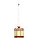 Julia Antique Bronze with Cream Mini Pendant Ceiling Light